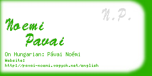 noemi pavai business card