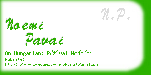 noemi pavai business card